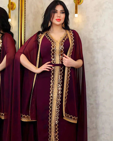 Kaftan Kleid Rot